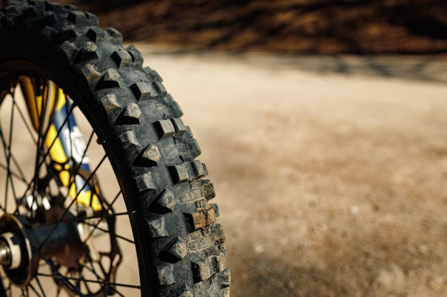 Close-up of a bicycle tire