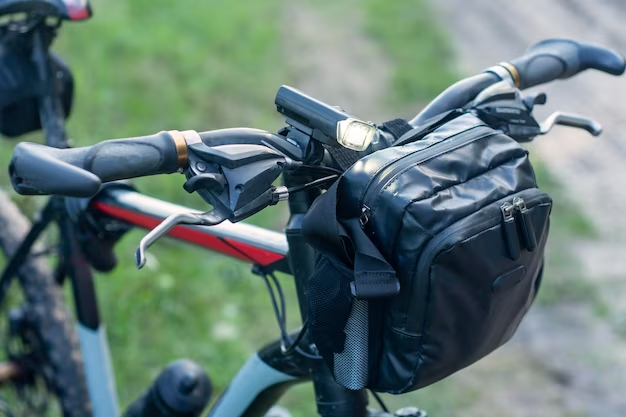 Image of a bicycle with a helmet on the front