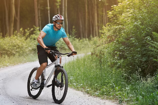 Man riding a bicycle